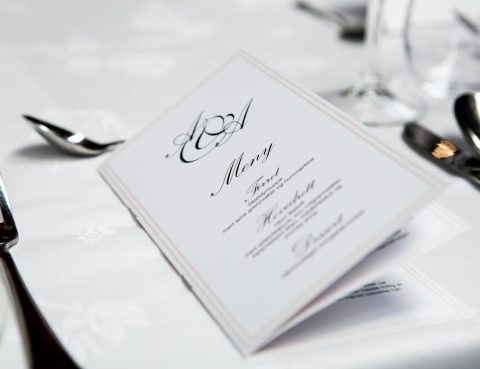 close up of menu